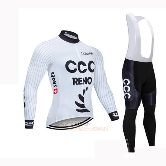 CCC Langarmtrikot 2019 und Lange Tragerhose Wei